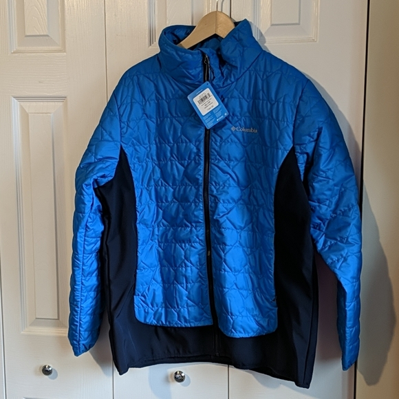 Columbia Seneca Basin Hybrid Jacket Blue 1X quilt